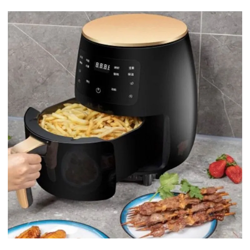 Friteuza fara ulei cu aer cald, Air Fryer 2400 w functie de coacere, prajire 6L + set hartie pentru Air Fryer CADOU