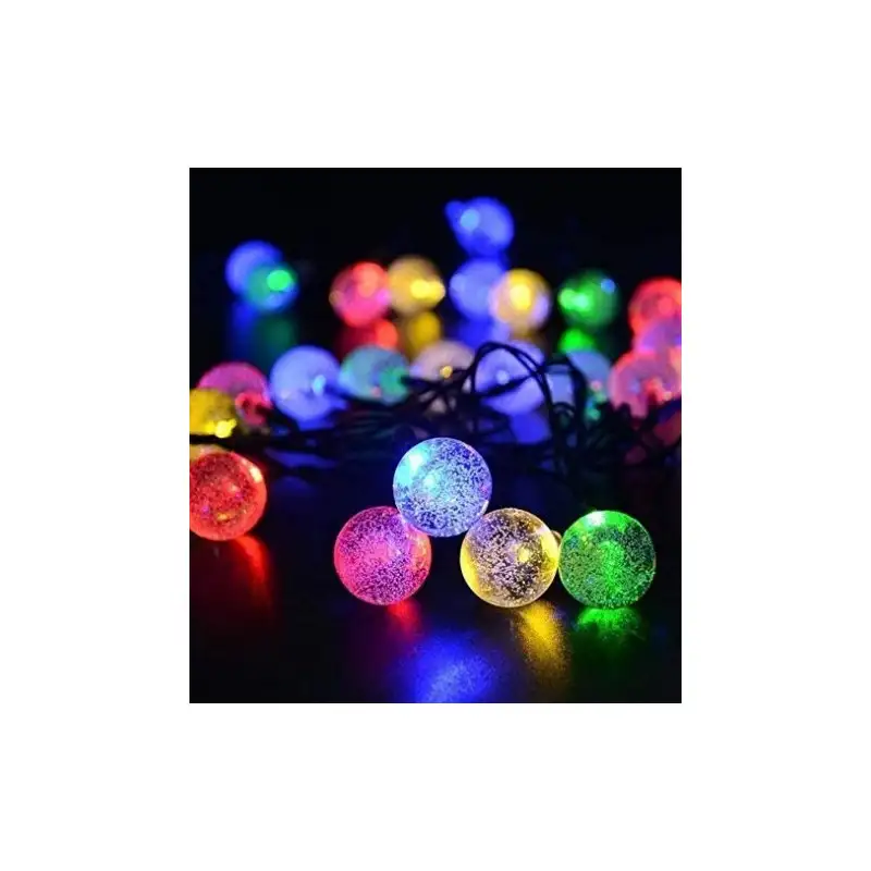 Instalatie solara bila cristal mare, 50 led-uri, Multicolor, 6.5 m, DC2133C