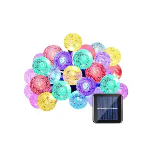 Instalatie solara bila cristal mare, 50 led-uri, Multicolor, 6.5 m, DC2133C 2