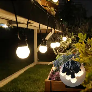 Ghirlanda Luminoasa, 10 Metri cu 10 Becuri Alb Cald, interconectabila