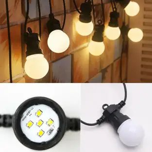 Ghirlanda Luminoasa, 10 Metri cu 10 Becuri Alb Cald, interconectabila 2