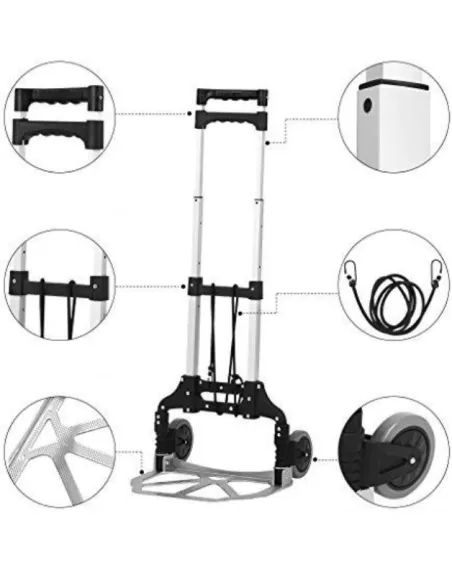 Carucior multifunctional pliabil cu platforma si roti,max 70kg, antialunecare, 100cm