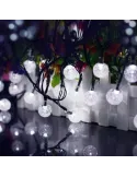 Instalatie 10m, 100 led globlulete cristal ,interconectabila, 220w, alb rece