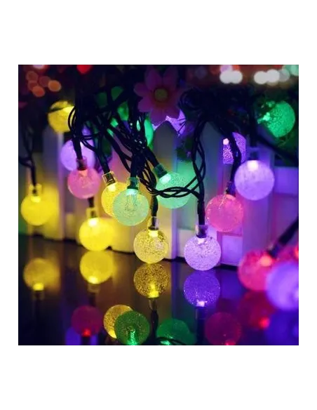 Instalatie 10m, 100 led globlulete cristal ,interconectabila, 220w, multicolor