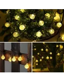 Instalatie 10m, 100 led globlulete cristal ,interconectabila, 220w, alb rece
