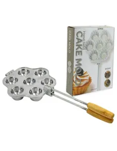 Formă pentru nuci, vafe si prajituri cu mâner la atingere, argintiu