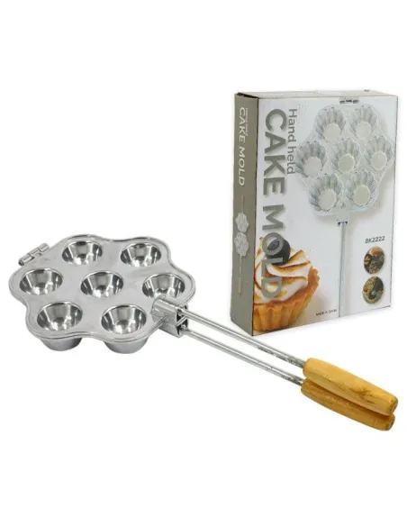 Formă pentru nuci, vafe si prajituri cu mâner la atingere, argintiu