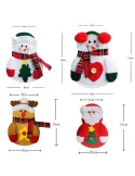 Set 4 huse decorative pentru tacamuri, modele de Craciun
