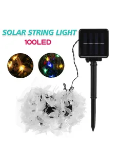 Instalatie solara 50 LED, ghirlanda luminoasa cu fluturi 2