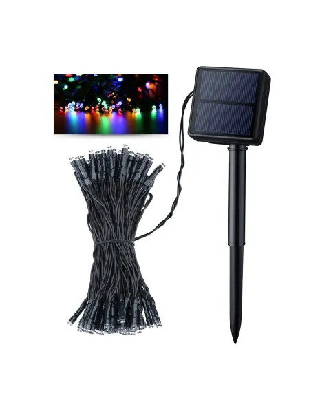 Instalatie 100 LED cu panou solar si controler, lungime 10