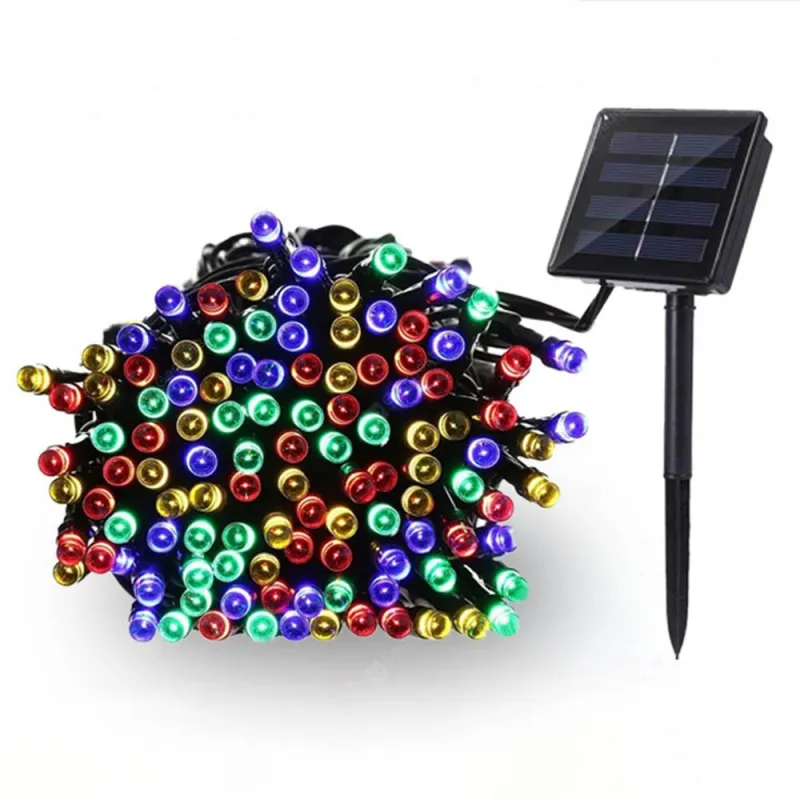 Instalatie 100 LED cu panou solar si controler, lungime 10