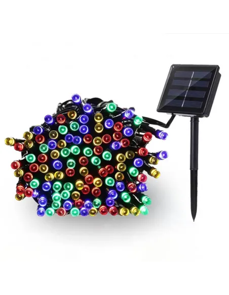 Instalatie 100 LED cu panou solar si controler, lungime 10