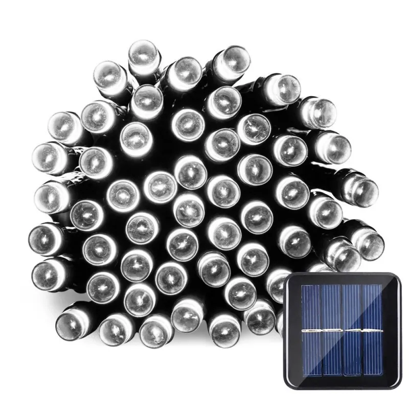 Instalatie 100 LED cu panou solar si controler, lungime 10