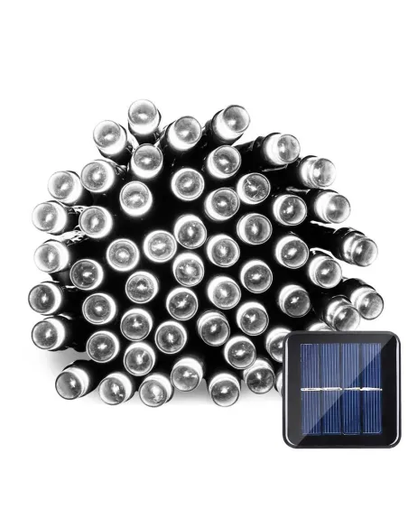 Instalatie 100 LED cu panou solar si controler, lungime 10