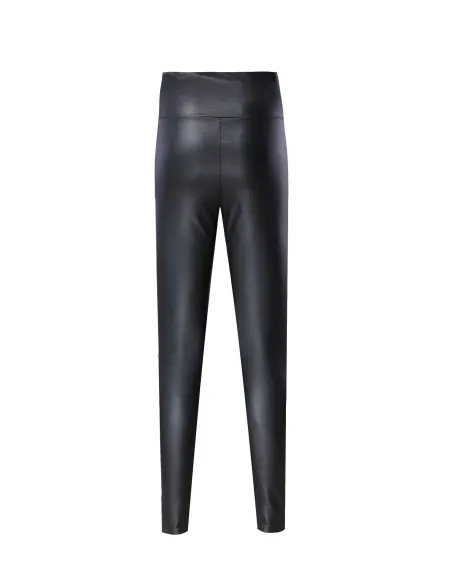 Colanti imitatie de piele negri