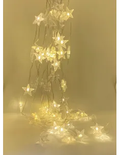 Instalatie Perdea turturi cu stele luminoase, 3M, banda led turnat,  8 jocuri de lumini, Interconectabila, IP44, 2025