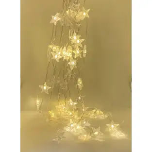 Instalatie Perdea turturi cu stele luminoase, 3M, banda led turnat, 8 jocuri de lumini, Interconectabila, IP44, 2025