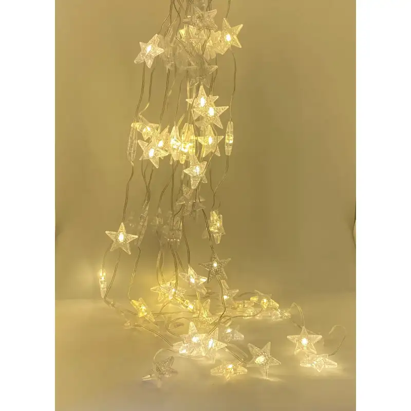 Instalatie Perdea turturi cu stele luminoase, 3M, banda led turnat, 8 jocuri de lumini, Interconectabila, IP44, 2025