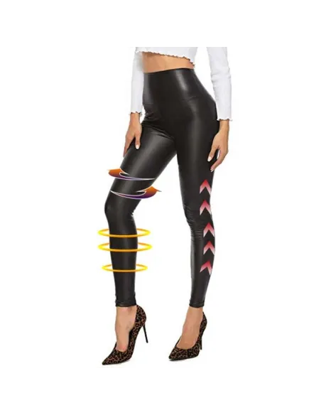 Colanti imitatie de piele negri