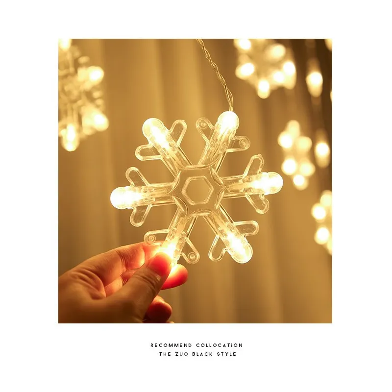 Instalatie perdea luminoasa pentru craciun cu