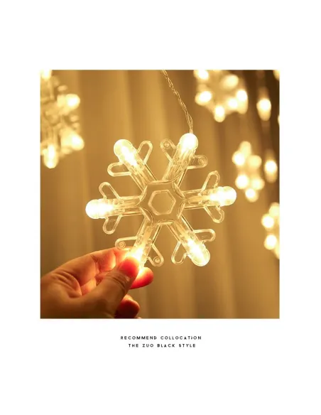 Instalatie perdea luminoasa pentru craciun cu