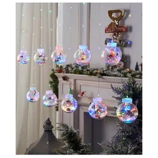 Instalatie tip globuri cu Mos Craciun, 10