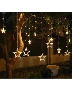 Instalatie Craciun - perdea luminoasa ploaie 12 2