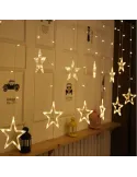 Instalatie Craciun - perdea luminoasa ploaie 12