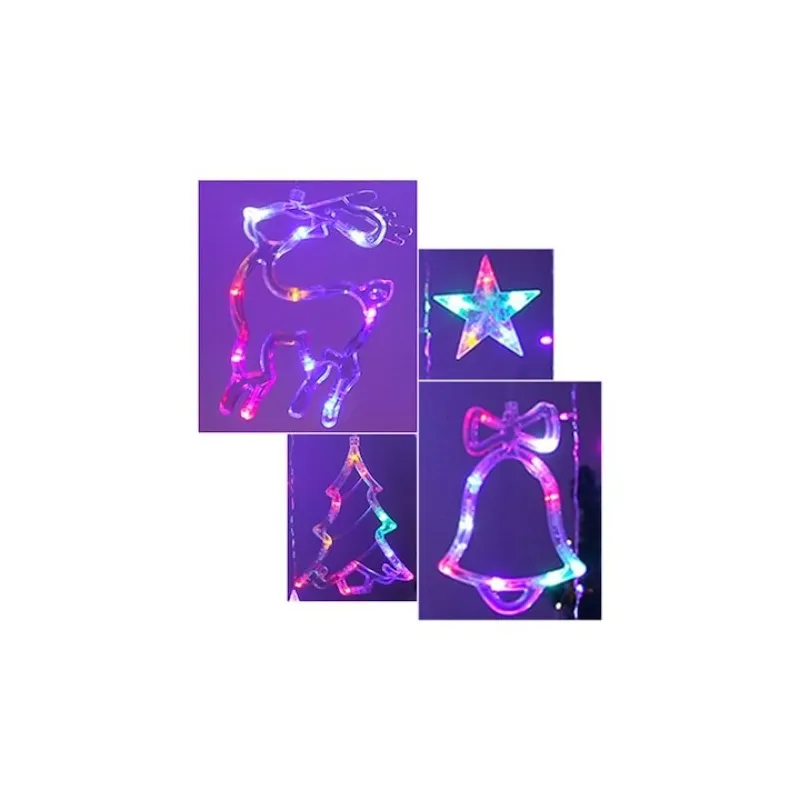 Instalatie Craciun - perdea luminoasa ploaie 12