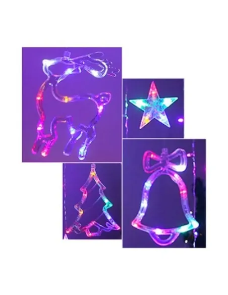 Instalatie Craciun - perdea luminoasa ploaie 12