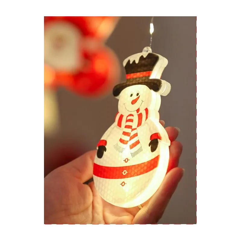 Perdea LED de Crăciun 3 metri, cu 10 figurine festive: Stea, Fulg de Nea și Moș. Disponibilă alb cald sau multicolor, interconec