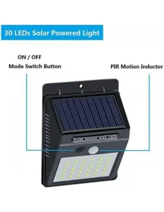 Set 10 Lampi Solare, portabile, cu senzor, 30 LED 2