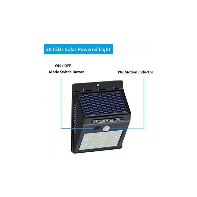 Set 10 Lampi Solare, portabile, cu senzor, 30 LED