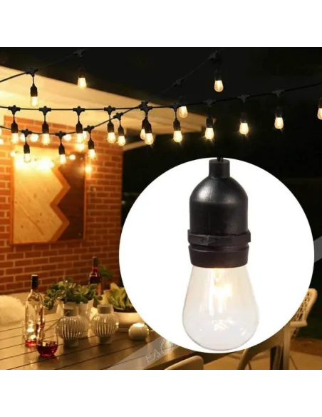 Ghirlanda Luminoasa SOLARA, 10 Metri cu 10 becuri, Alb Cald, PREMIUM