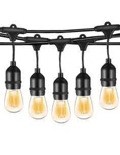 Ghirlanda Luminoasa, 10 Metri cu 10 Becuri, interconectabila, 2 filamente pe bec, 220V