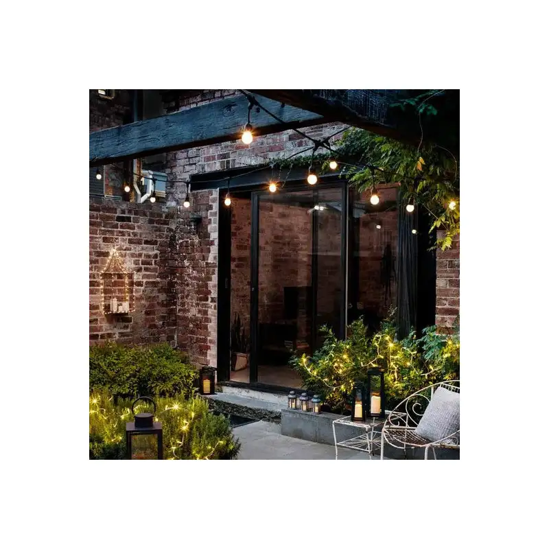 Ghirlanda Luminoasa, 10 Metri cu 10 Becuri, interconectabila, 2 filamente pe bec, 220V