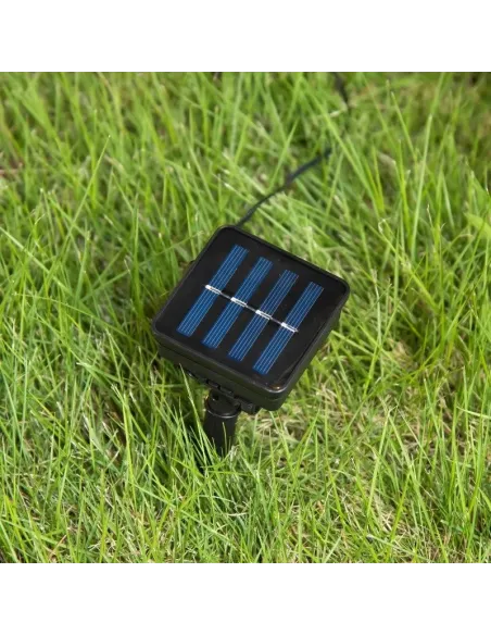 Set 5 decoratiuni luminoase solare pentru Craciun, Acadele, pentru exterior, incarcare solara