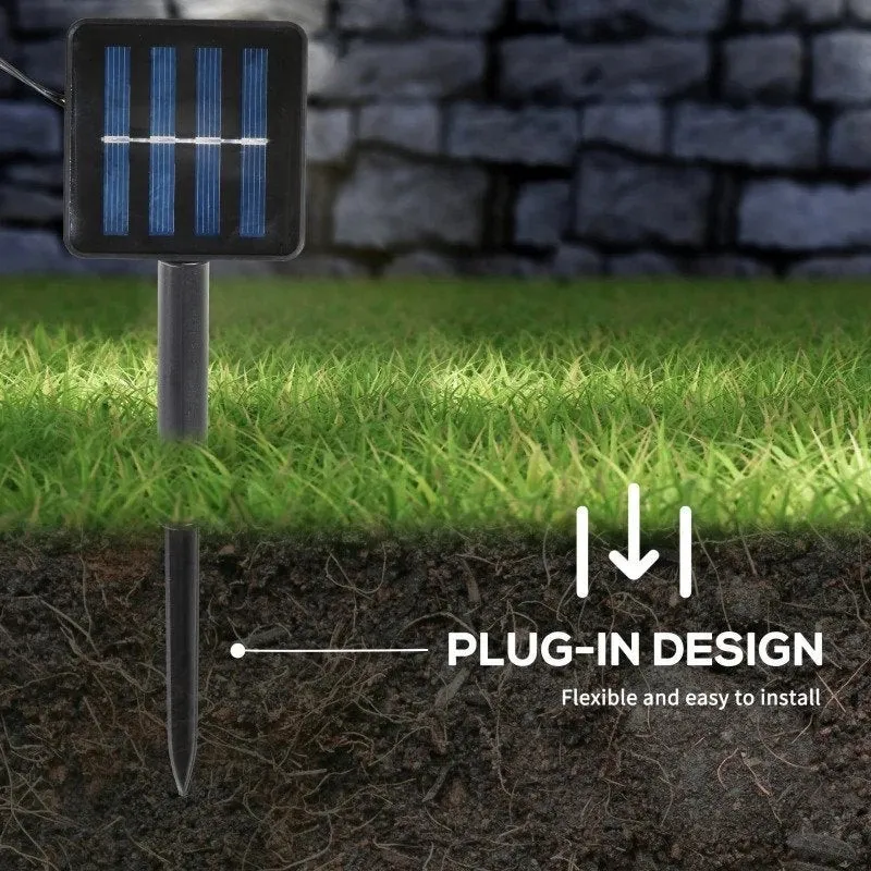 Set 5 decoratiuni luminoase solare pentru Craciun, Acadele, pentru exterior, incarcare solara