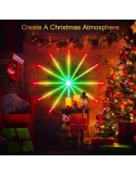 Instalatie Artificii LED Smart, RGB Muzica, telecomanda si control din smartphone, multicolor