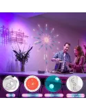 Instalatie Artificii LED Smart, RGB Muzica, telecomanda si control din smartphone, multicolor