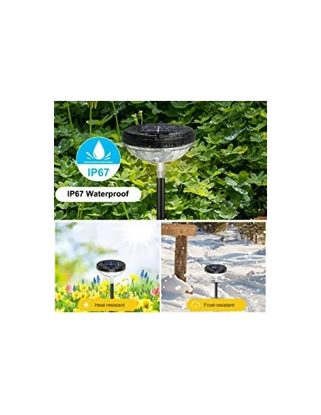 Set 2 lampi solare , felinar gradina, multicolor