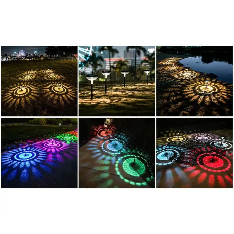 Set 2 lampi solare , felinar gradina, multicolor