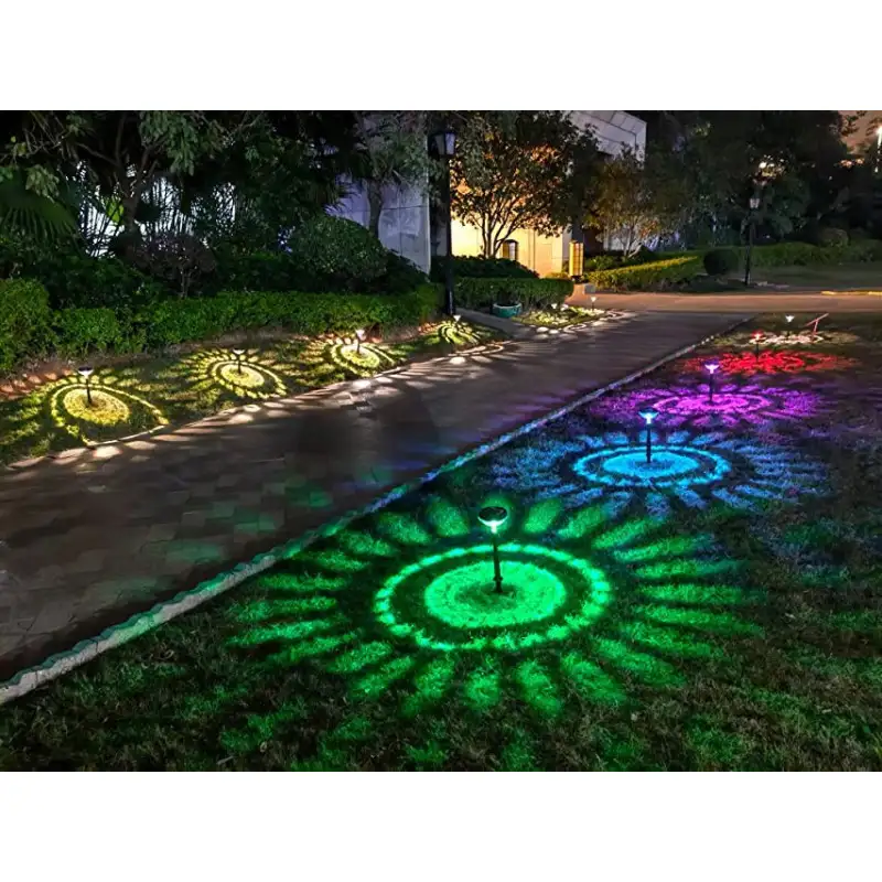 Set 2 lampi solare , felinar gradina, multicolor