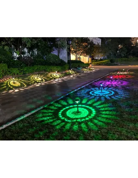 Set 2 lampi solare , felinar gradina, multicolor