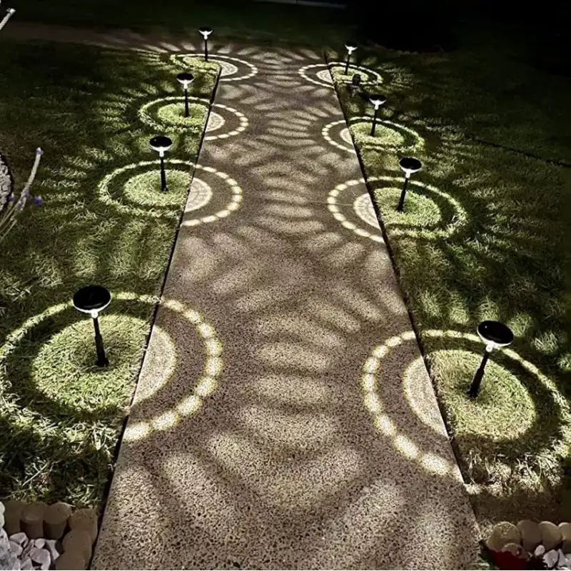 Set 2 lampi solare , felinar gradina, multicolor