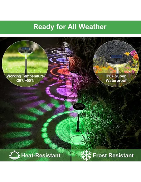 Set 2 lampi solare , felinar gradina, multicolor