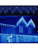 Set 40M instalatii tip franjuri, 2x20 m, interconectabile, 1000 LED-uri tip turturi/franjuri, Craciun, diverse culori