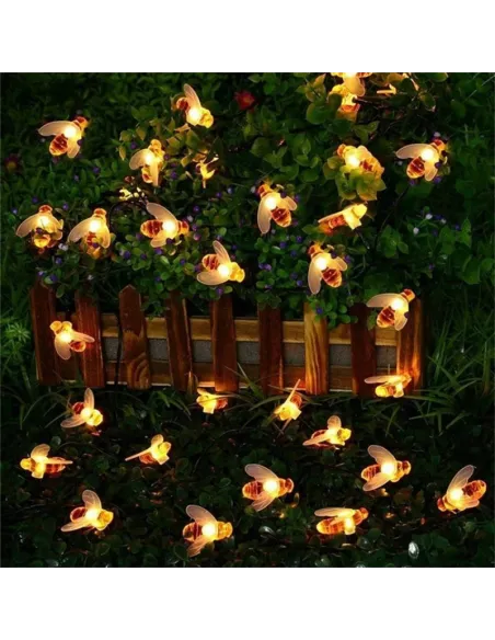 Instalatie albinute mari, 50 LED, 10 metri , 8 jocuri lumini, alimentare priza 220w