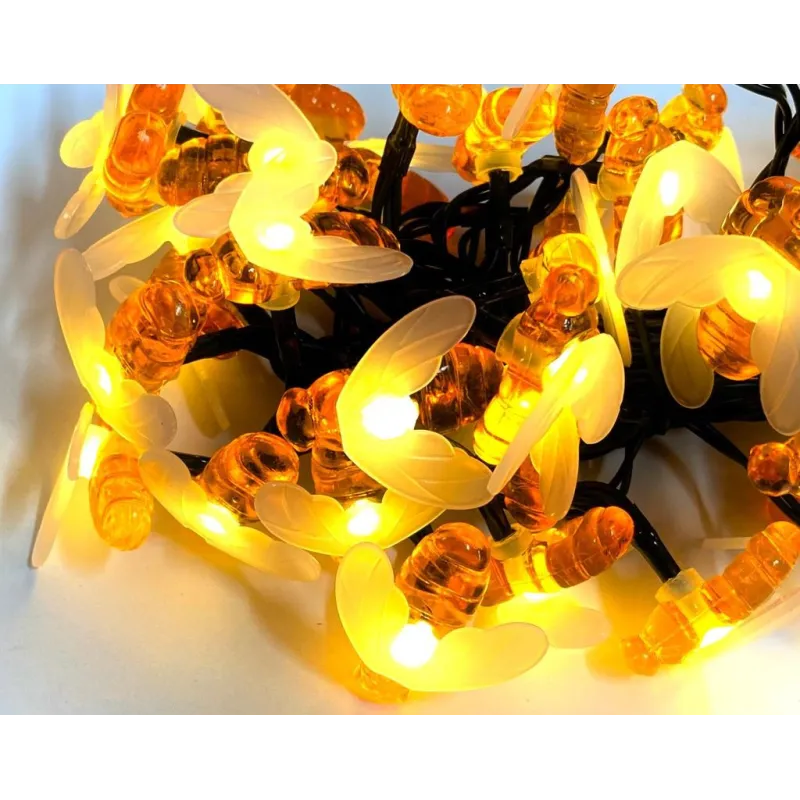 Instalatie albinute mari, 50 LED, 10 metri , 8 jocuri lumini, alimentare priza 220w