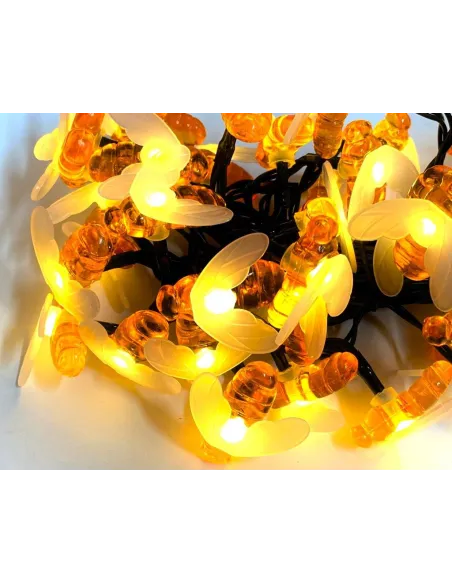 Instalatie albinute mari, 50 LED, 10 metri , 8 jocuri lumini, alimentare priza 220w